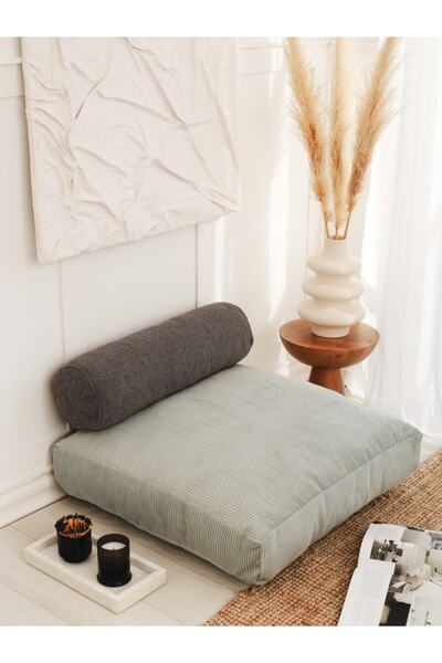 evodeko Fitilli Kadife Yer Minderi