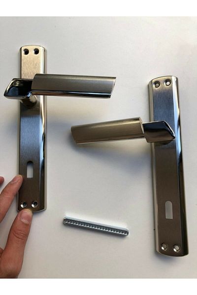ARON Linda Sofuoglu - Nickel Satin Mirrored Aluminum Door Handle