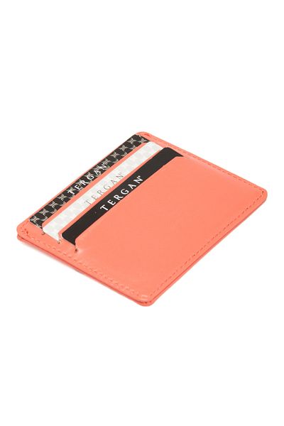 Tergan Κόκκινη Δερμάτινη Θήκη Κάρτας Unisex 01050m6j