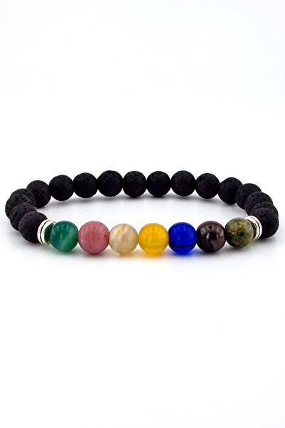 Solfera Seven Planets Chakra Natural Stones Men's Bracelet J0201