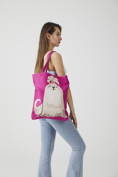 AYSHOME Τσάντα ώμου παραλίας Ays Home Cute Dog Tote Shopping Beach