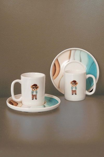 Bursa Porselen Dekor Soft Coffee Cup Set for Two