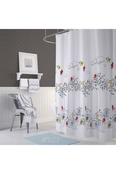 Tropik Jackline Κουρτίνα Μπάνιου Διπλό Φύλλο 2x110x200cm