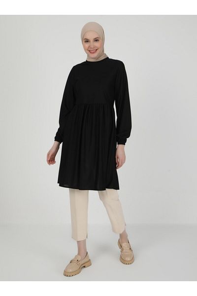 Ecesun Tunic with Elastic Cuffs - Black -