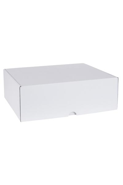 42x34x14 Lüks Dayanıklı E-ticaret Mat Selefonlu Kargo Kutusu - 6.66 Desi Beyaz (25 Adet)