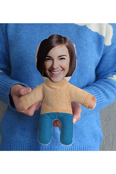 Bk Gift Kişiye Özel Eğlenceli Surat Bebek Yastık-9