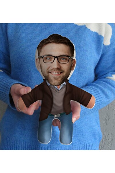 Bk Gift Kişiye Özel Eğlenceli Surat Bebek Yastık-1