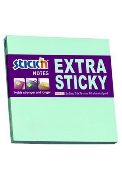 Gıpta Hopax Stickn 76x76mm ورق ملاحظات لاصق إضافي أزرق فاتح 90 ورقة