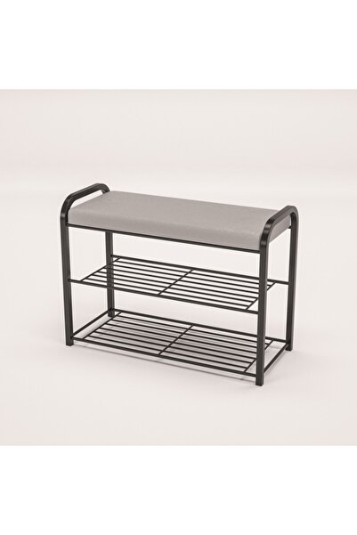 Retodesign Retohome Askılıklı Metal 3 Katlı Minderli Ayakkabılık Ve Çok Amaçlı Raf 2323