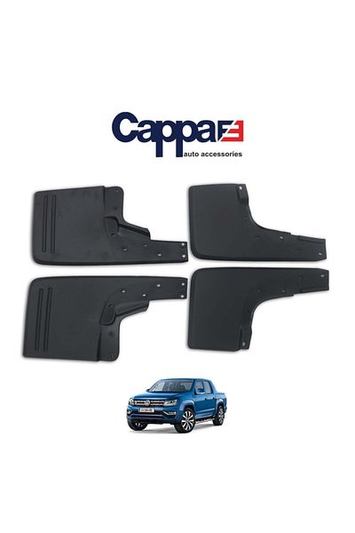 Cappafe Volkswagen Amarok Original Mudguard Dust Cover Set (Abs) Matte Black 4 Pieces 2010 and After
