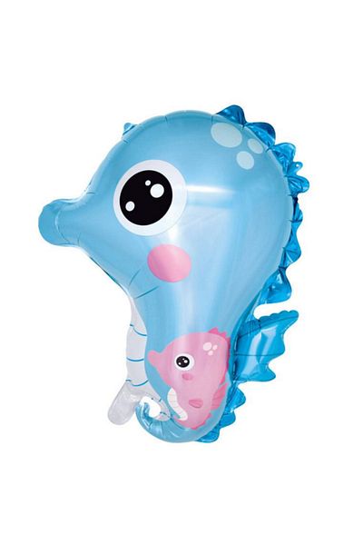 Party City Sea Horse Blue Foil Balloon 60cm