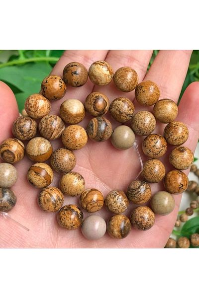 platin hediyelik 1 String Natural Jasper Stone String Natural Stone 8mm