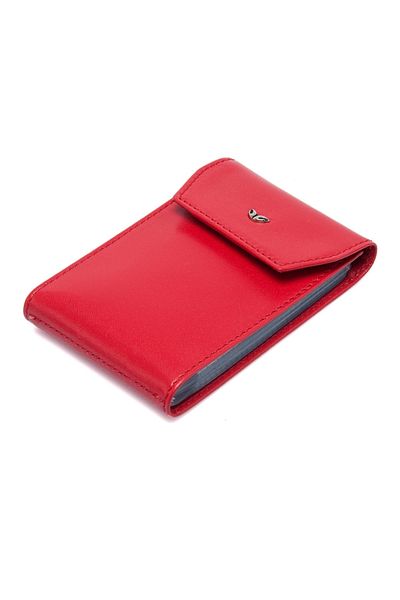 Tergan Red Unisex Leather Credit Card Holder 01193c71