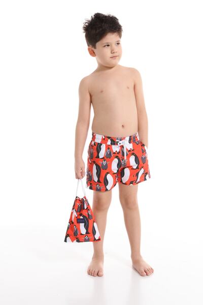 Whitefin Redquin Kids Swim Shorts
