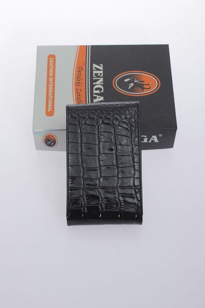 Zenga 903_r 100% Genuine Leather Cigarette Holder Black