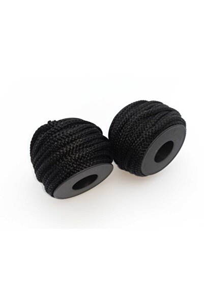 betüşce Siyah Renkte 6 Mm Polyester 1.kalite Eşofman Kapşon Bağ Ipi (20 Mt)