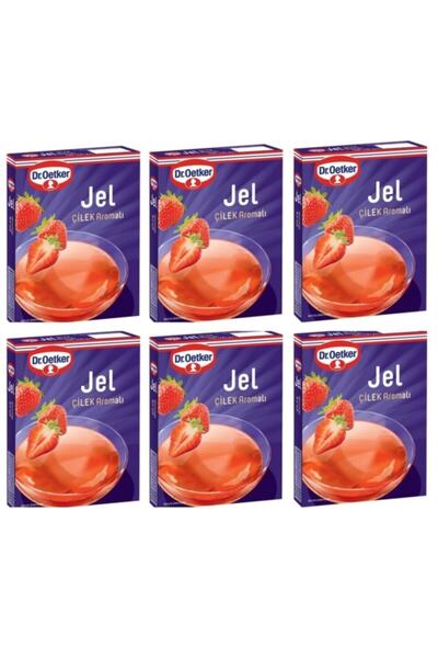 Dr. Oetker Dr.oetker Jel Çilek Aromalı 100 Gr X 6 Adet