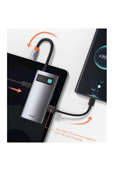 Baseus 4in1 Type-c Hub Hdmı Usb 2.0 Usb 3.0 Usb Çoğaltıcı Görüntü Aktarım Kiti Macbook Laptop Ipad