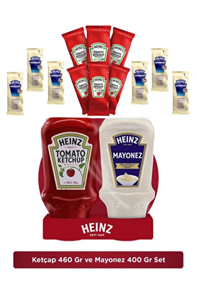 Heinz Mayonez 400 Gr. Ve Ketçap 460 Gr. Set 12 Adet Pp Ketçap Mayonez Hediyeli