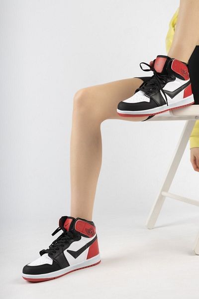 ALTUNTAŞ Seasonal Skin Black Red High-top Sports Boat Shoes - Red