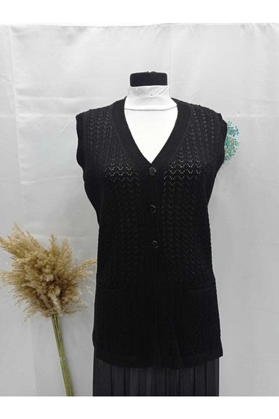 Sel Tekstil Women's Mercerized Chain Motif Mother Vest