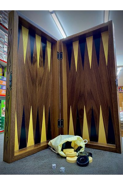 Star Okey Luxury Star - Custom Polished and Varnished Solid Wood Backgammon