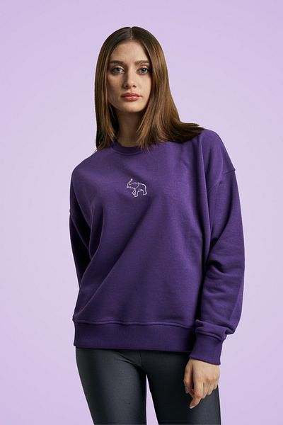 MBEY1989 Hanorac brodat cu croiala lata Mbey - Design minimalist