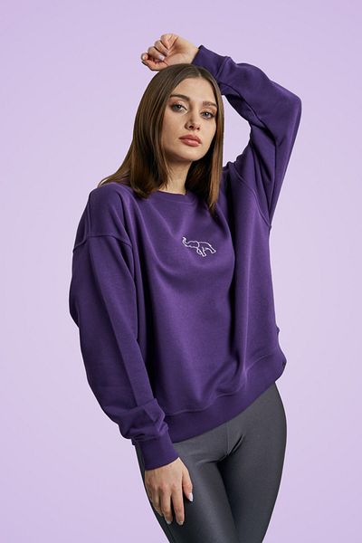 MBEY1989 Hanorac brodat cu croiala lata Mbey - Design minimalist