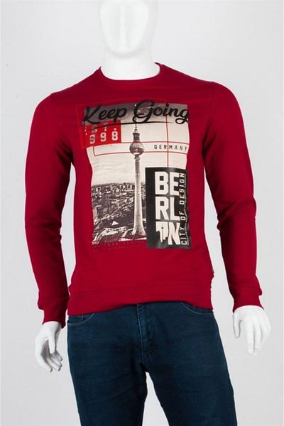 Dünyadan Hediyeler Φούτερ Berlin Unisex Βαμβακερό Slim Fit Μικρό