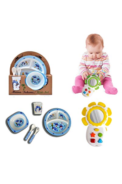 Fırsat Oyuncak لعبة هاتف غير قابلة للكسر مع مرآة وصوت وضوء من الميلامين