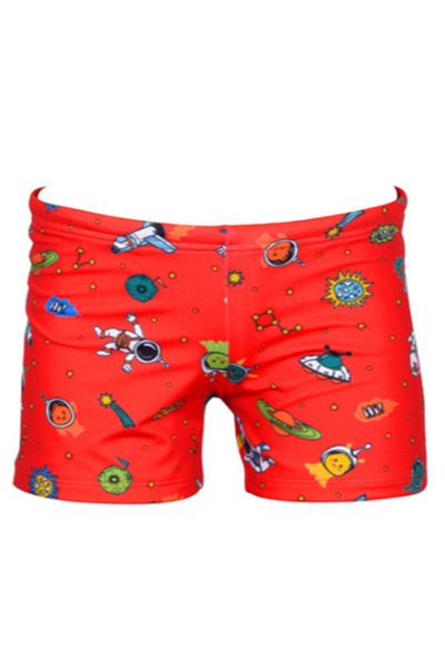 Kom Alien Boy's Shorts Swimsuit-red