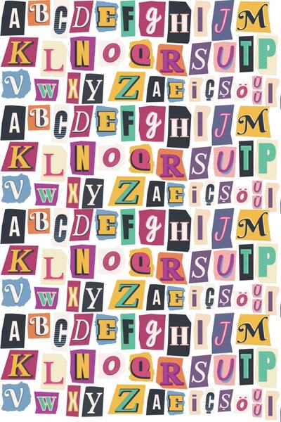 TELLGRAF ملصق حرف مستطيل (طقم من قطعتين 15x22 سم)