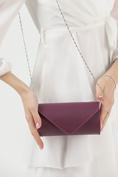 efnanstore Geantă de seară cu model linie violet