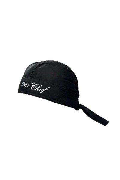 apr-10 Mr.chef Nakış Işlemeli Chef Bone Kep Aşçı Şef Şapkası
