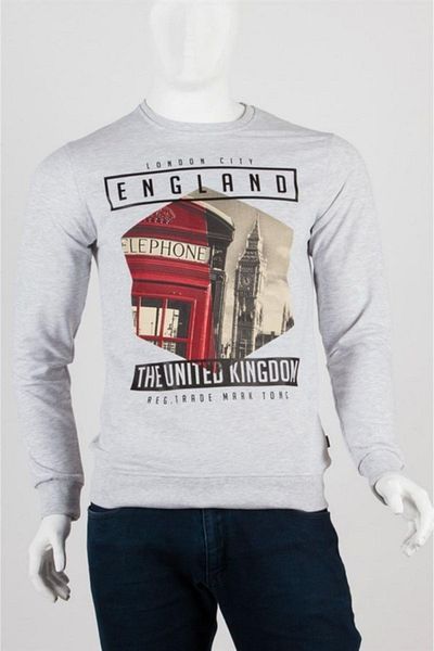 Dünyadan Hediyeler Βρετανικό Unisex βαμβακερό φούτερ με λεπτή εφαρμογή Small