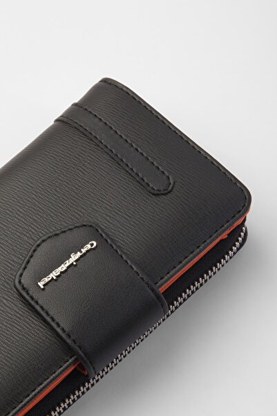 CENGİZ PAKEL Women's Medium Size Wallet 65256m Black-brick