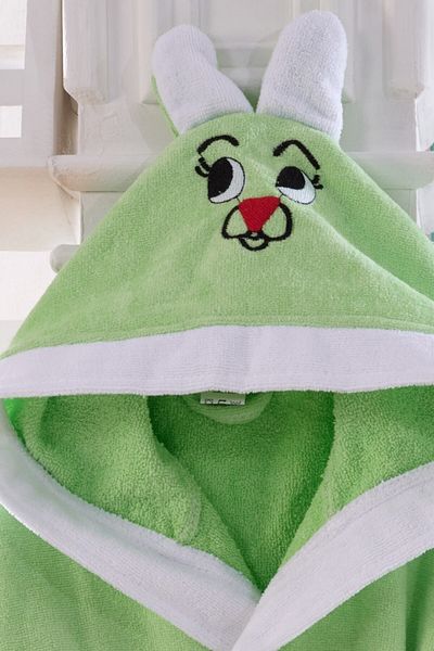Nina Home Textile Cotton Hooded Embroidered Children's Bathrobe Age 1-12