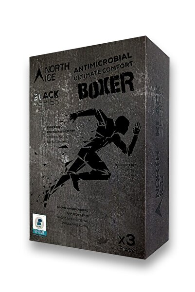 D'S Damat North Ice Black Series 3-Piece Boxer Black