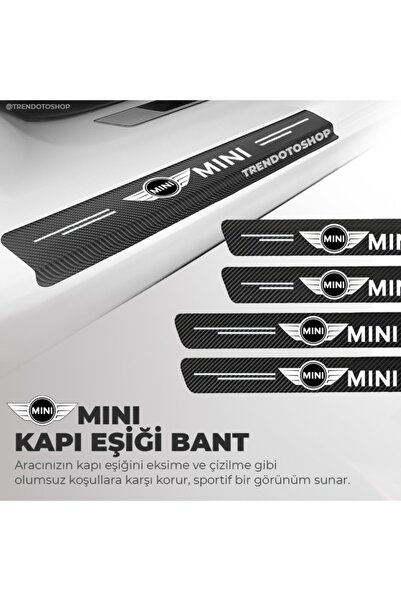 C9 Mini Cooper Uyumlu Karbon Kapı Eşiği Folyo 4'lü Set Orijinal Hava Kanallı ...