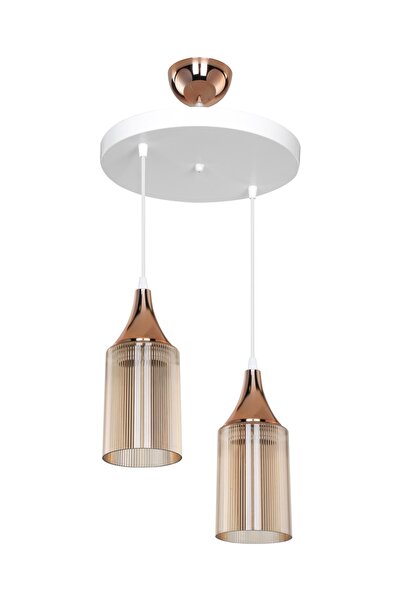 Genel Markalar Aksel 2li Dekoratif Duylu Sarkıt Bakır Yatak Odası Salon Antre...