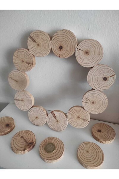 Marangozi Yuvarlak Ağaç Dilimi Kütük Dilimi 20 Adet