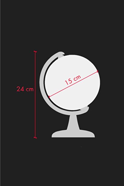 Gürbüz Yayınları Küre Fiziki Dünya Küresi 15cm