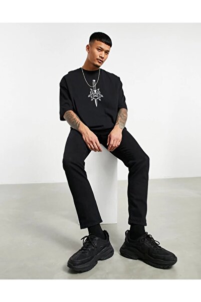 Machetta Μπλουζάκι Unisex με υπερμεγέθη Skullcracked με στάμπα