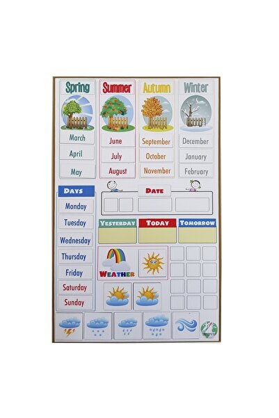 Green Class Mıknatıslı Çocuk Takvimi-ingilizce