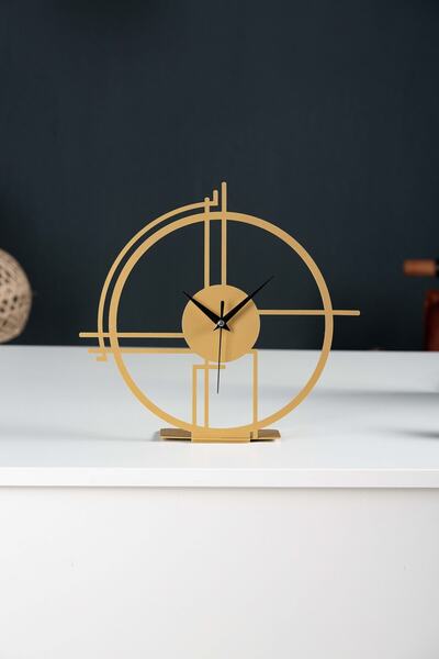 Gowpenart Querencia Metal Gold Masa Saati 1,5 Mm Kalınlık 25x23cm