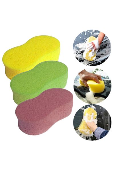 ACY STORE Car Washing and Cleaning 3 Pieces Sponge Multi-Purpose Auto Sponge,