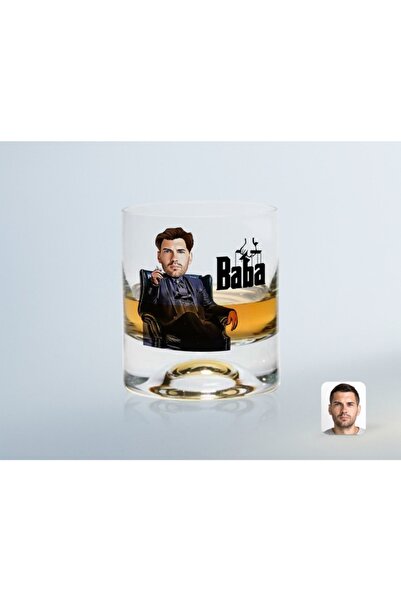 Bk Gift Kişiye Özel Renkli Baskılı Godfather Baba Karikatürlü Viski Bardağı-9