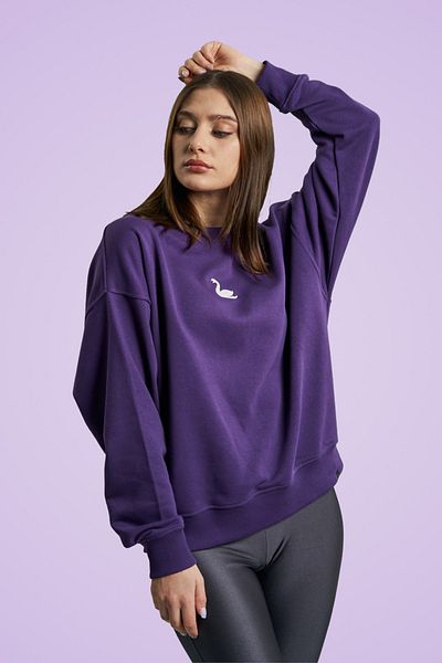 MBEY1989 Φούτερ Mbey Minimal Κεντημένο Φαρδύ Κόψιμο