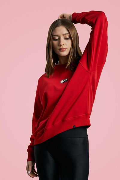 MBEY1989 Hanorac cu croiala casual brodat Mbey Minimal