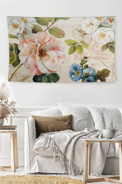 MEKTA HOME Cu model floral, 4 bucăți, lavabil, nu se decolorează, nu lasă pet...